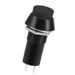 Push Buton Yuvarlak Yaylı Siyah