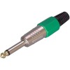 OEM 6,3mm Canon Mono Gitar Jack Renk:Yeşil