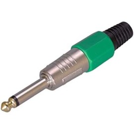 OEM 6,3mm Canon Mono Gitar Jack Renk:Yeşil