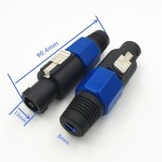 Speakon Hoparlör Konektörü 4 Pin Erkek  Jak Speakon Hoparlör Konektörü 4 Pin Erkek  Jak