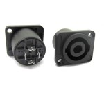 Speakon Hoparlör Konektörü Küçük Kare Şase Speakon Hoparlör Konektörü Küçük Kare Şase