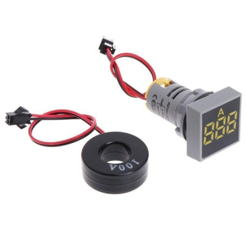 Dijital Ampermetre AC 0-100A Sarı Dijital Ampermetre AC 0-100A Sarı
