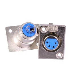 Canon /XLR 4Pin Dişi Şasi Konnektörü