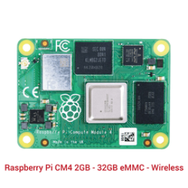 Raspberry Pi CM4 2GB - 32GB eMMC - Wireless