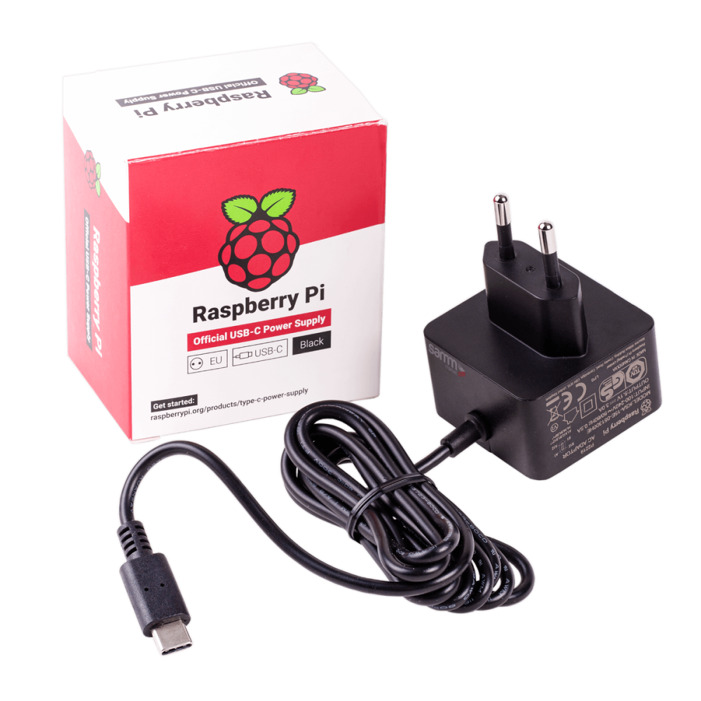 Raspberry Pi 4 Güç Adaptörü 5.1V 3A Siyah (Lisanslı)