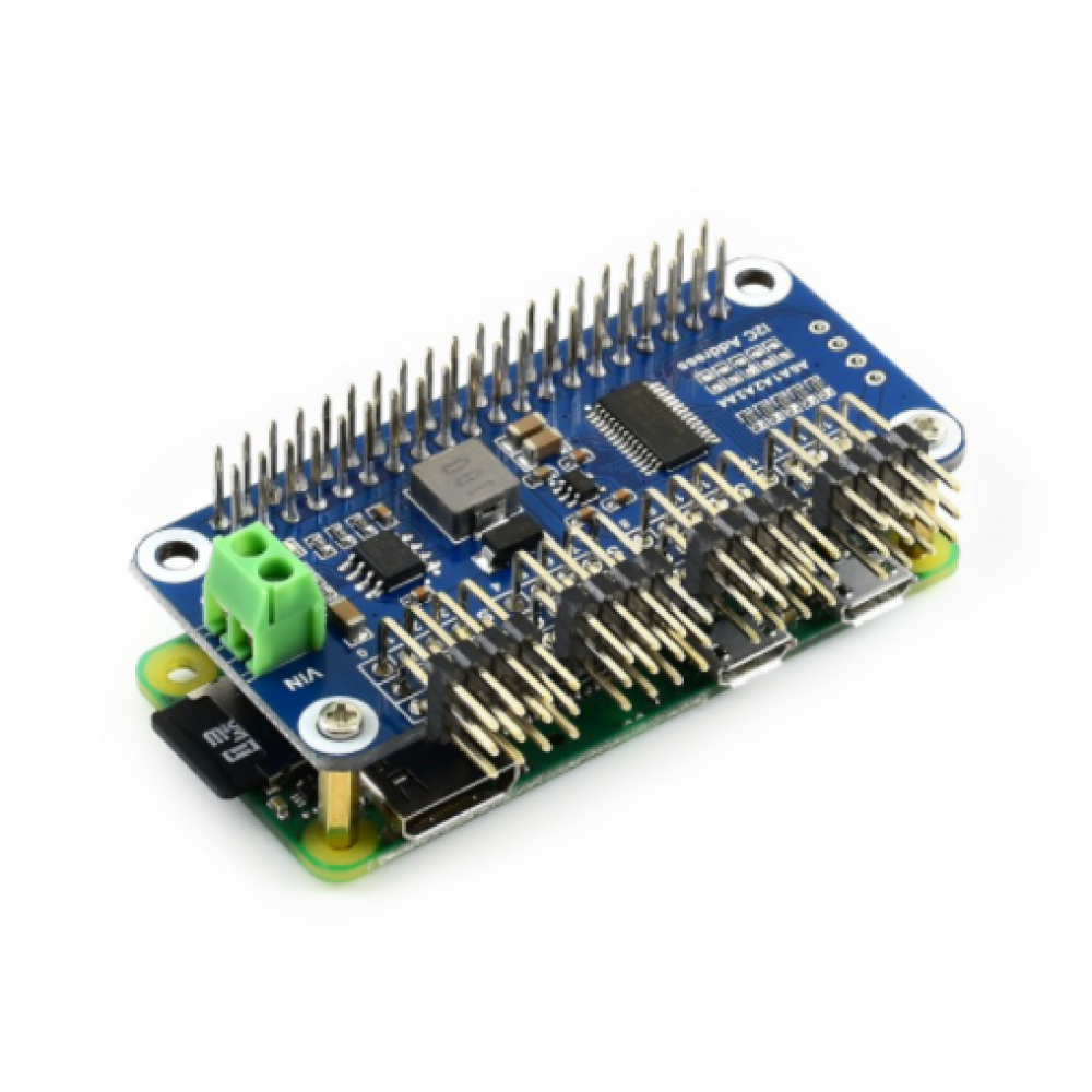 Raspberry Pi Servo Motor Sürücü HAT (B), 16 Kanall, 12-bit, I2C