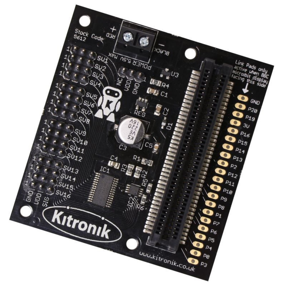 Micro:bit 16 Kanallı Servo Motor Kartı