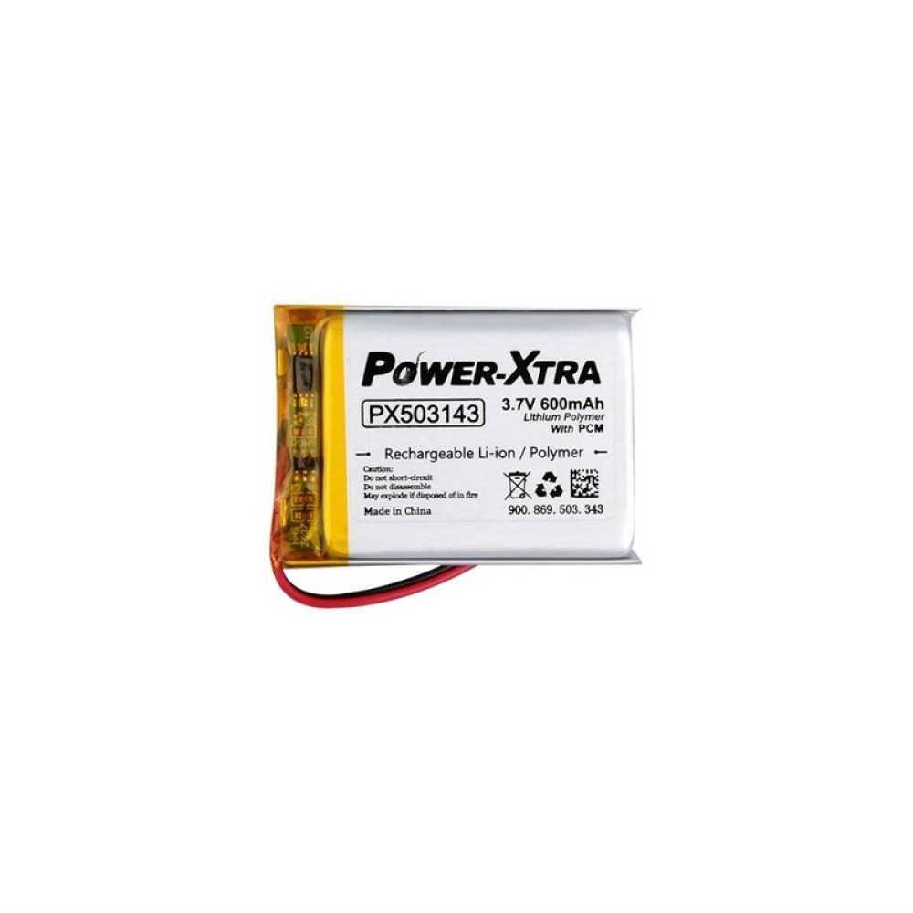 3.7V 600 mAh Li-Polymer Pil Power-Xtra PX603035