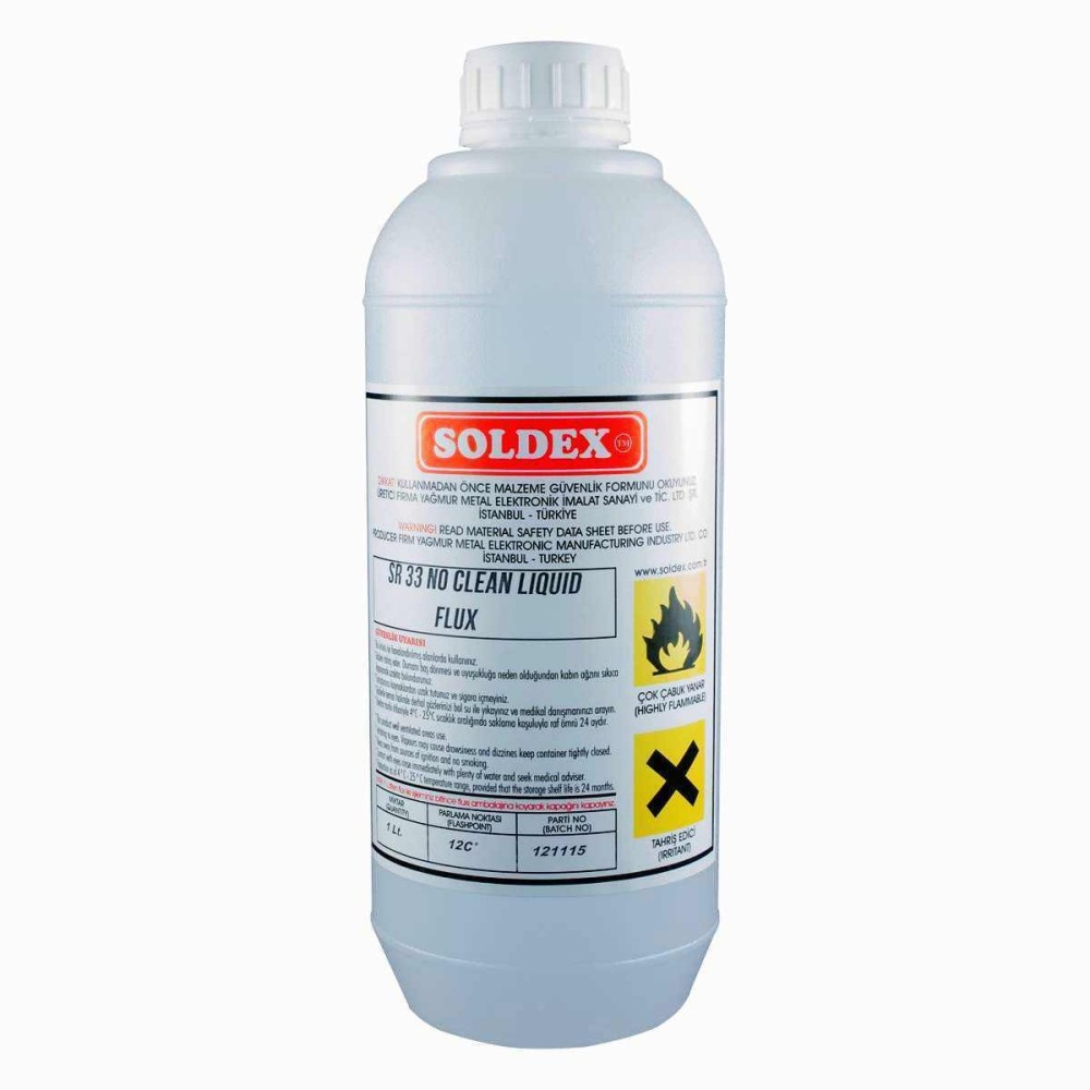 Soldex 1Lt SR 33 Temizlik Gerektirmeyen Flux Soldex 1Lt SR 33 Temizlik Gerektirmeyen Flux