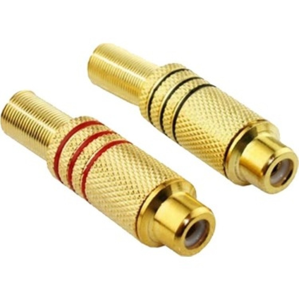 Dişi Tos Fiş Rca Metal Gold Siyah / Kırmızı