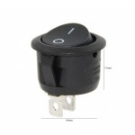 2 PIN  Yuvarlak Of /On Işıksız  Buton Anahtar