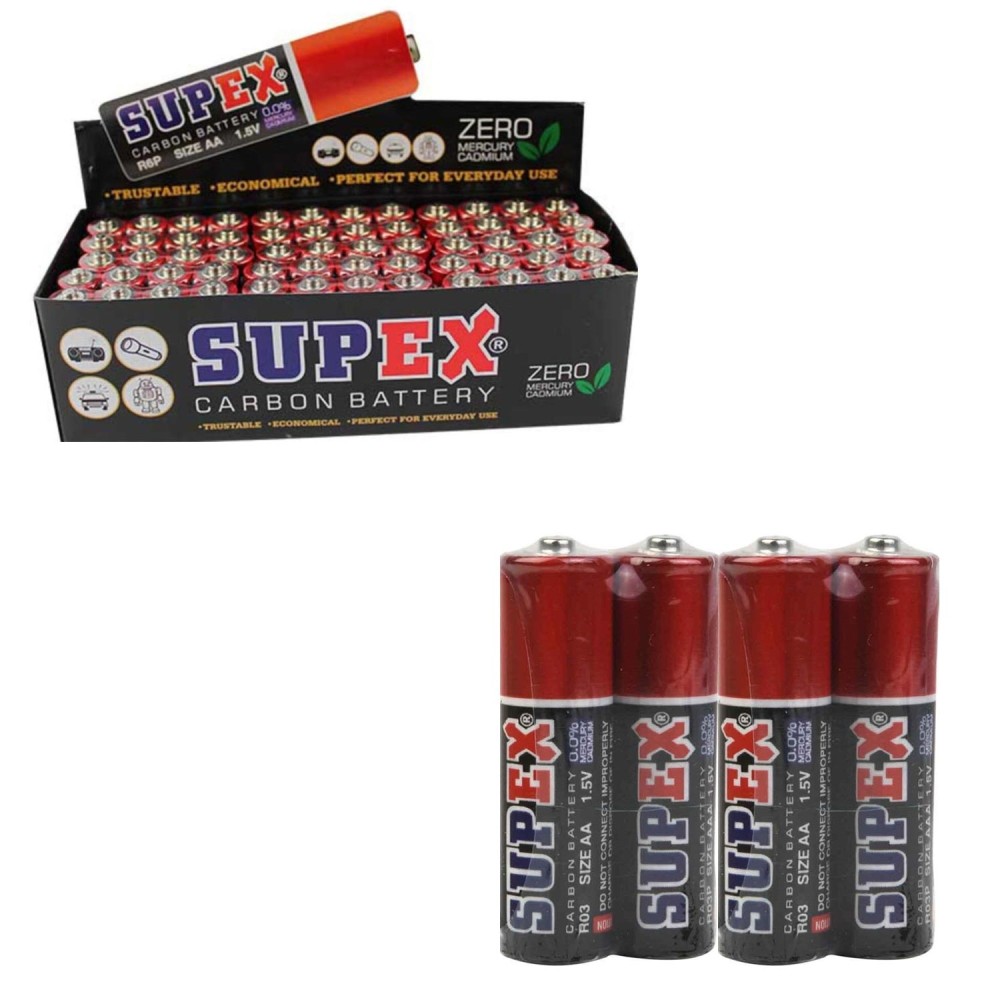 Supex R6 AA Kalem Pil – 4'lü Paket Supex R6 AA Kalem Pil – 4'lü Paket