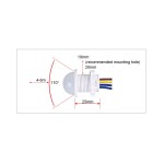 220V Hareket Pır Sensörü - Otomatik Lamba Sensörü