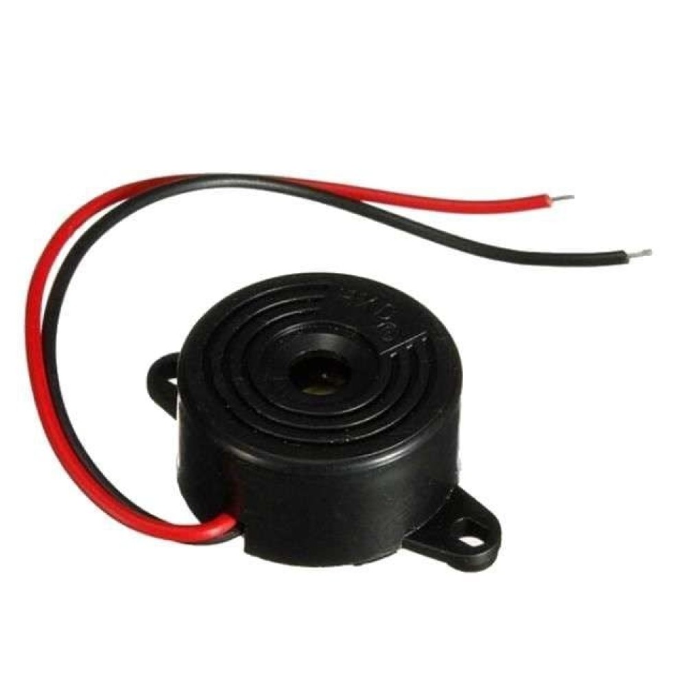 3-24V Devreli 40mm Kulaklı Buzzer - Siyah