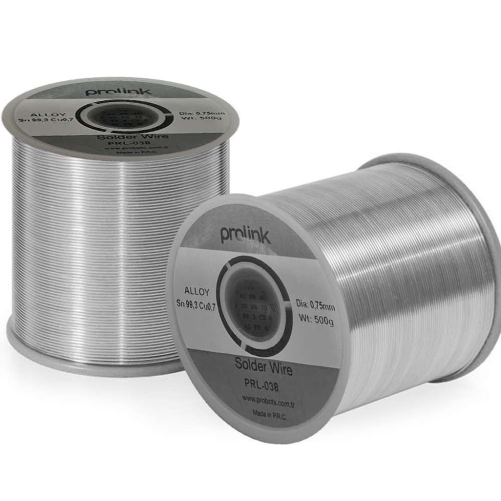 Prolink 1,2mm 500gr Kurşunsuz Lehim Teli Prolink 1,2mm 500gr Kurşunsuz Lehim Teli