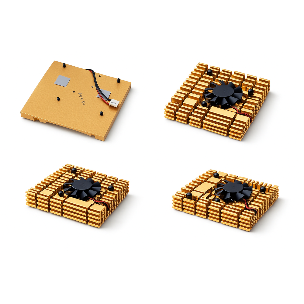 12V Fanlı Alüminyum Soğutucu Blok