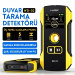 FNIRSI WD-02 Şarjlı Duvar Tarayıcı: Metal, Ahşap ve AC Kablo Dedektörü