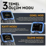 FNIRSI DMT-99 Çok Fonksiyonlu Dijital Multimetre: Renkli Ekran ve Şarjlı