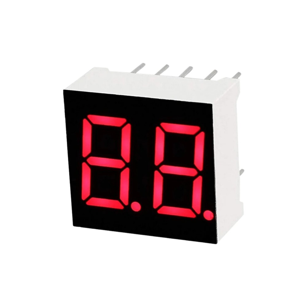0.36" 2 Haneli 7 Segment Display - Kırmızı (Ortak Anot)
