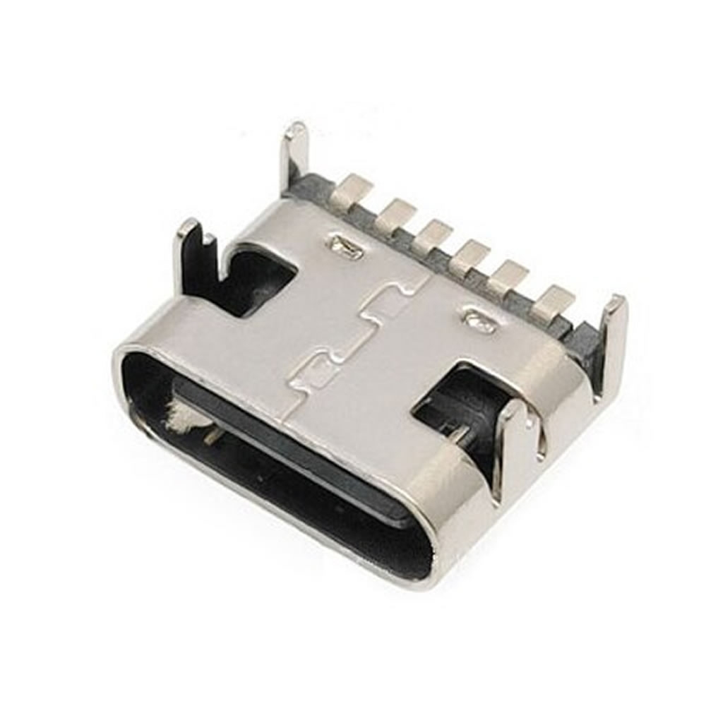 USB Type-C Konektör SMD Dişi (6 Pin)